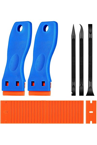 Goodern Cleaning Scraper Set with 50 Plastic Blades - Scrapers for Stickers, ...
