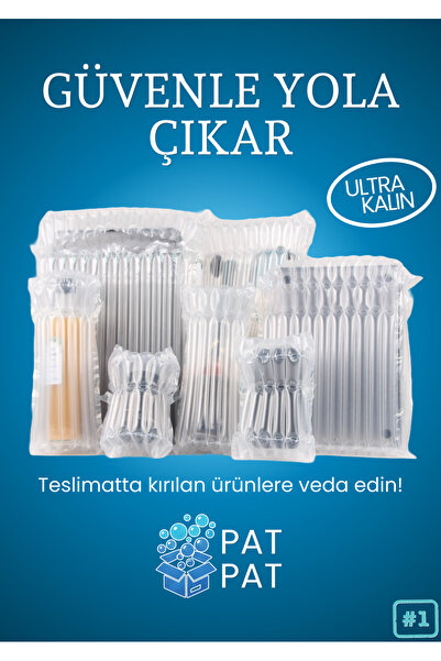 PATPAT 27x31cm 50 Adet Büyük Kavanoz Hava Sütunlu Kargo Poşeti / Şişirilebili...