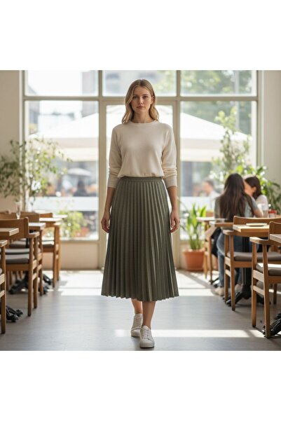 OwenLife تنورة من قماش دياجونا القطني من أوين لايف مقاس قياسي تناسب المقاسات 38 40 42 44 46 48 50 52 54