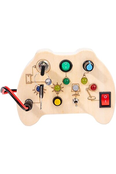 Generic لوحة مونيسوري المزدحمة مع أضواء LED للأطفال الصغار، لعبة نشاط حسية خش...