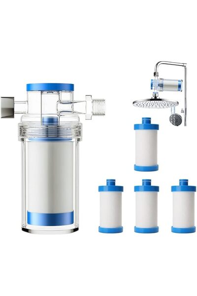 NALACAL فلتر رأس الدش - فلتر مياه محمول مع عناصر قابلة للاستبدال