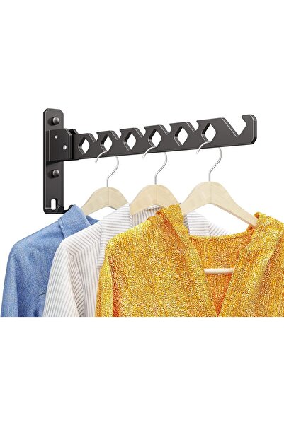 MAKINGTEC Wall Mounted Foldable Clothes Drying Rack - Matte Black