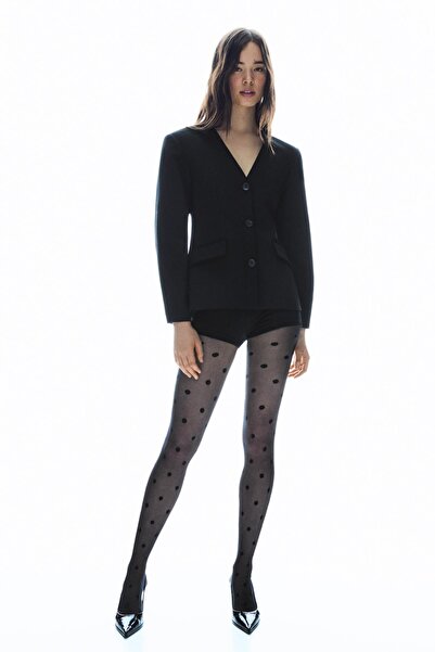 Bershka Puanlı tül külotlu çorap