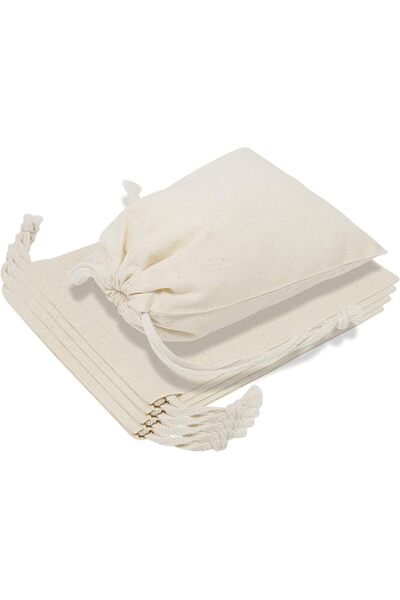 SYOSI 12 Pack 20 x 25 CM Reusable Produce Bags - 100% Natural Cotton, Drawstr...