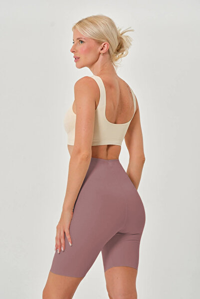 MİSTİRİK Porfy Model Low Leg Effective Thread Detail Extra Tight Dusty Rose Color097