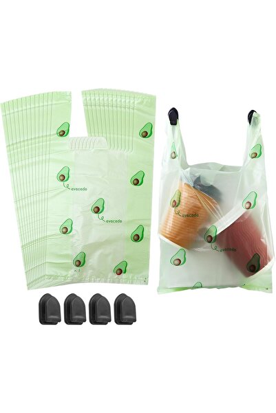 NALACAL Car Trash Bags, 200 Count Green Disposable Hanging Bags with 4 Hooks