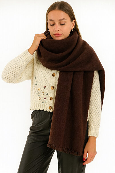 ZERAMİNE Women's Winter Scarf Shawl – Soft Textured Premium Model