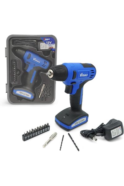 VTOOLS 12V Cordless Drill Driver VT1216 (1.5Ah, 16NM, 10mm Chuck, 850 RPM)