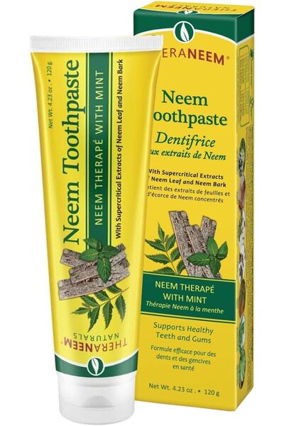 Thera Neem معجون أسنان ثيراپ، بنكهة النعناع، 4.23 أونصة - خالٍ من الفلورايد، ...