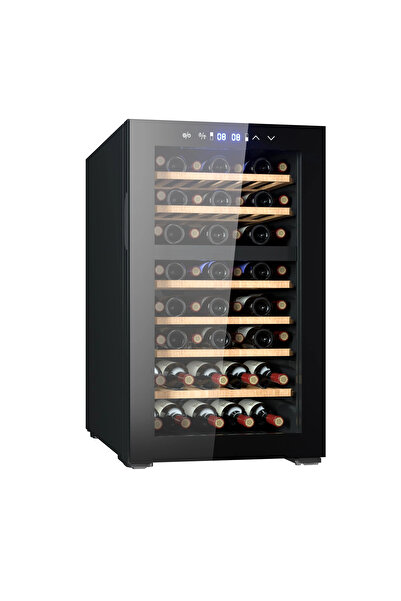 Berfmann 52 Şişe Kapasiteli Çift Bölmeli Solo Şarap Saklama Dolabı Siyah BFW5...