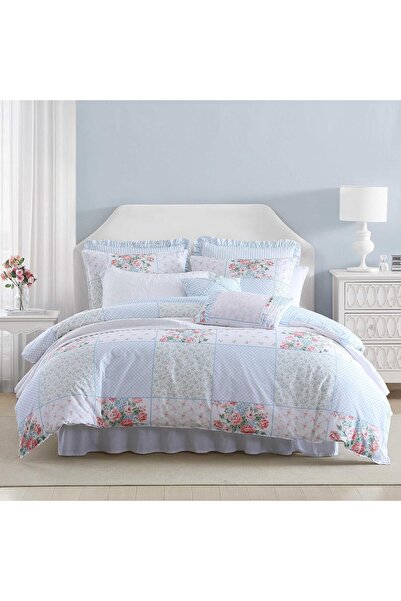 Laura Ashley - Hope Patchwork Duvet Cover Set (Blue, King)