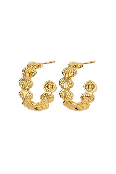 Choice E3906G C-shaped Shell Stainless Steel Earrings For Women Korean Style ...