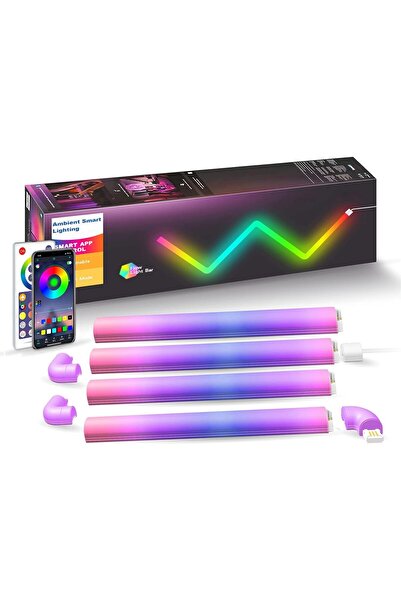 SYOSI مصابيح حائط LED ذكية Glide RGB-IC مع مزامنة الموسيقى ومشاهد ديناميكية (...