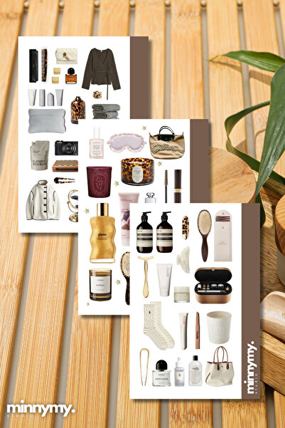 Minnymy 3^lü Classic Girl Collection Sticker, Çıkartma, Ajanda, Günlük, Planl...