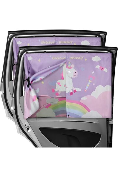 KASTWAVE مظلة شمسية جانبية لسيارة الأطفال، مغناطيسية مزدوجة الطبقات (وحيد الق...