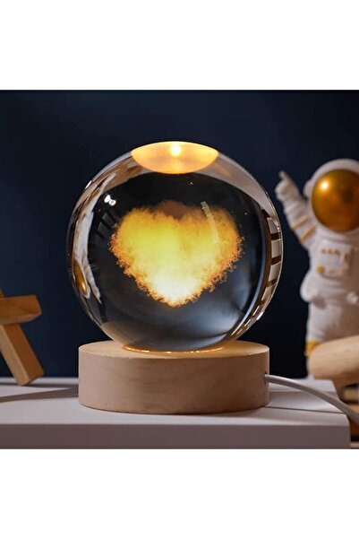 Goodern ضوء ليلي ثلاثي الأبعاد على شكل كرة بلورية شفافة LED على شكل مجرة بقاع...