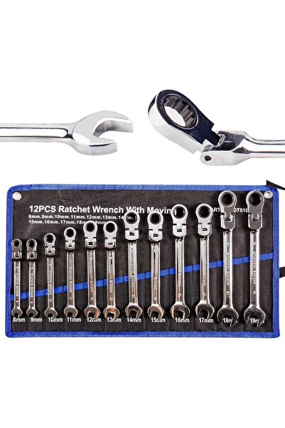 genernic TR TOOLROCK 12pcs Flex-Head Ratcheting Wrench Set 8-19mm (Metric)