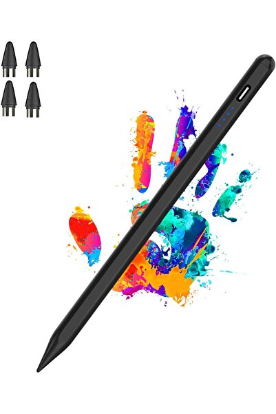 Luntak Active Stylus Pen - Rechargeable Magnetic Stylus for iPad/iPhone/Samsung (Black)