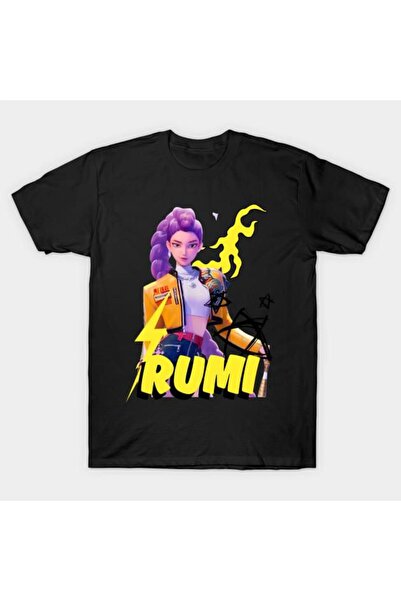 barsdepo HUNTRİX RUMI Baskılı Tişört, Oversize Unisex Tişört Çocuk / Yetişkin