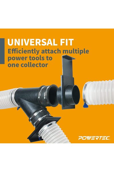POWERTEC 70108-P6 4 Inch Blast Gate for Dust Collector, Dust Collection Fittings - 6PK