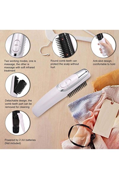 MAKINGTEC مشط تدليك كهربائي لفروة الرأس بالأشعة تحت الحمراء لنمو الشعر