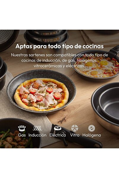 Bergner Click&Cook 4-Piece Pan Set (18/20/24 cm) with Removable Handle