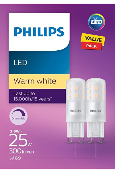 Philips LED Light 25W G9 WW 230V Dim X 2