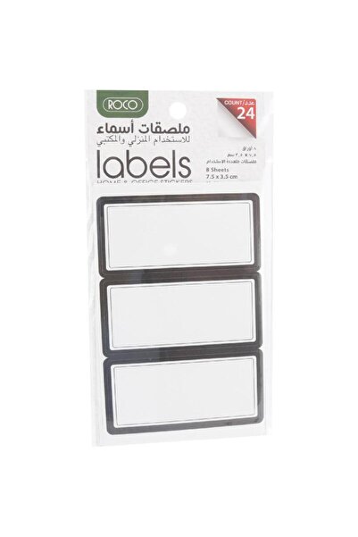 Roco Name Labels with Black Border – 24 Pieces