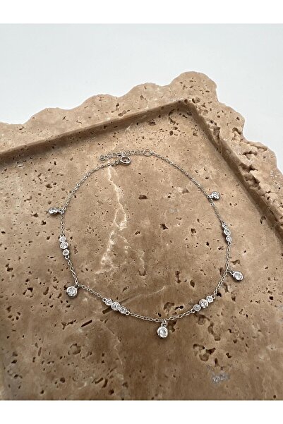 Tep's Jewellery Üçlü Taşlı Gümüş Halhal