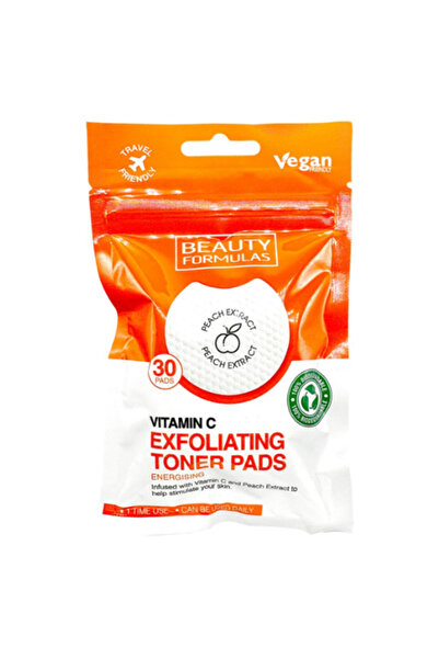 BEAUTY FORMULAS وسادات قطنية لتقشير البشرة بفيتامين سي