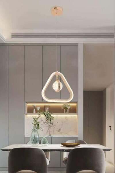 Choice ثريا مثلثة فاخرة حديثة - ثلاثة مصابيح