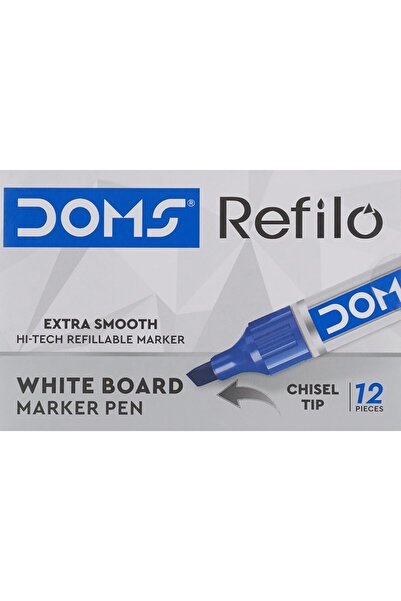doms مجموعة أقلام سبورة بيضاء مكونة من 12 قطعة