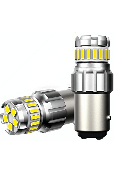 TERRIFI 1157 BAY15D لمبة LED بيضاء 6500 كلفن (عبوة من قطعتين)