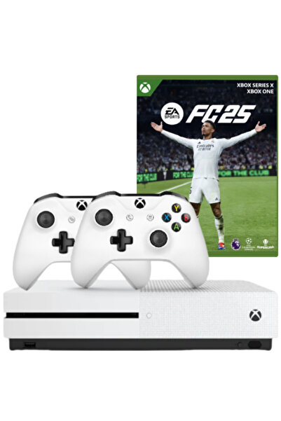 MICROSOFT Xbox One S 1TB Second-Hand, White + 2 Controllers + EA SPORTS FC 25