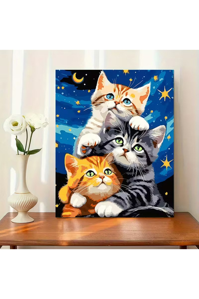 Artzone Sayılarla Boyama Seti 20x30cm - Kedi4