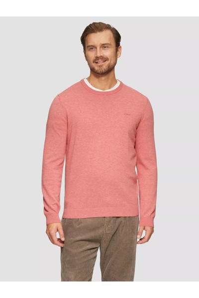 s.Oliver Men's crew neck sweater, Dusty pink, 3XL