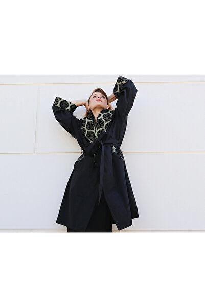 Su Koleksiyon Shahmeran Waterproof Bohem Trenchcoat