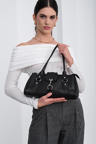 Shule Bags Noa Vintage Baguette Bag Black