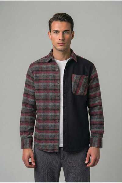 Blue Ant Contrast Block Regular Fit Plaid Lumberjack Shirt