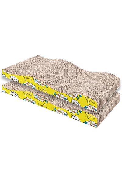 Margoun خدش القطط بتصميم موجة من الورق المقوى (عبوة من قطعتين أ)