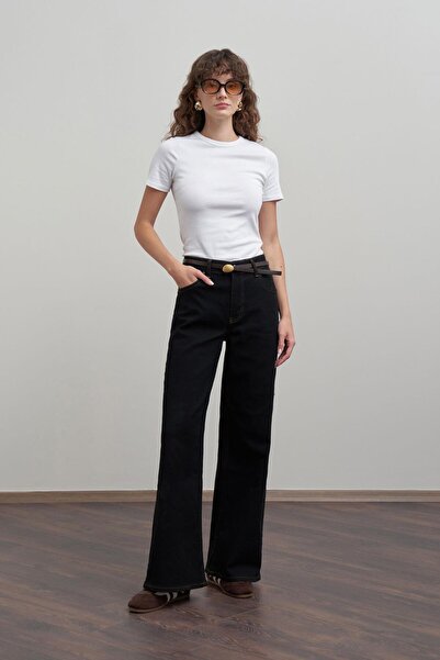 ALLDAY -Yüksek Bel Ekstra Geniş Paça Denim Pantolon