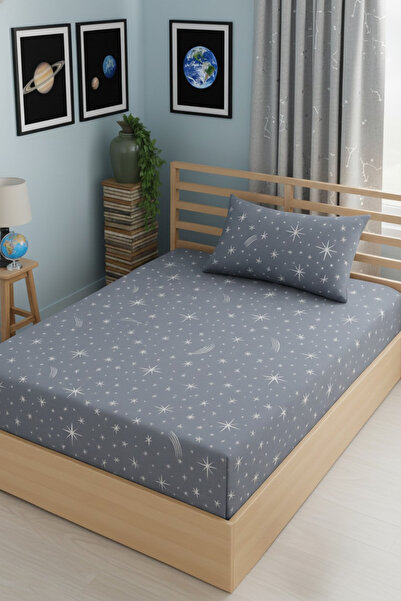 Formeya Star Patterned Single Elastic Sheet Set with Pillowcase 100X200 cm (Sheet+Pillowcase)