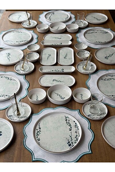 ROSSEV Kahvaltı Takımı Sarmaşık 52 Parça 6 Kişilik