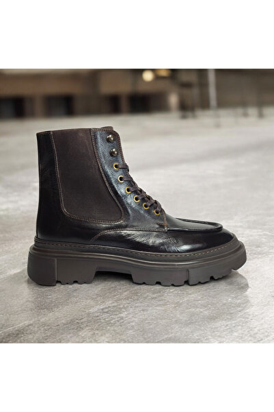 VİVA SHOES 100% Genuine Leather Eva Sole Men's Half Boots