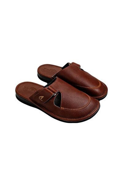 Belsta Slippers with Velcro closure, brown color, size 40