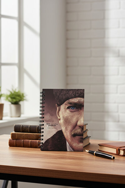 Be Online Ataturk Special Series Collection Hard Cover A5 Notebook - Dotted 150 Pages