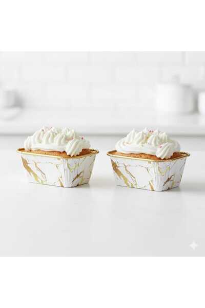 sfs elektrik kek kalıbı mermer desenli 15'li dikdörtgen şeklinde cap cake kalıbı