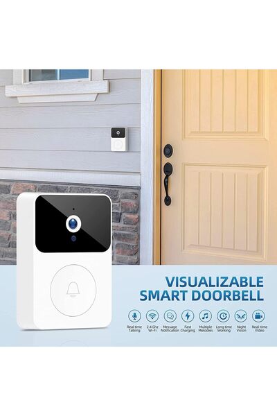 Arabest جرس باب فيديو، كاميرا جرس باب لاسلكي، رؤية ليلية، واي فاي 2.4 جيجاهرتز