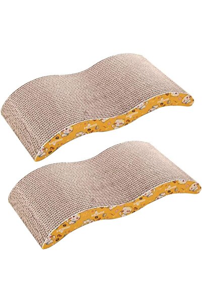 Margoun خدش القطط بتصميم موجة من الورق المقوى (عبوة من قطعتين E)