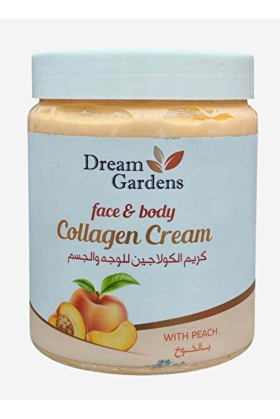 DREAM GARDENS كريم الكولاجين للوجه والجسم بالخوخ 1000 مل